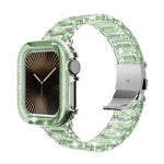 カメレオン PCケース エポキシ樹脂 ウォッチバンド、Apple Watch シリーズ 10 46mm 用、Apple Watch シリーズ 10 42mm 用、Apple Watch 44mm / 45mm 用、Apple Watch 40mm / 41mm 用、Apple Watch 49mm 用
