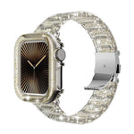 カメレオン PCケース エポキシ樹脂 ウォッチバンド、Apple Watch シリーズ 10 46mm 用、Apple Watch シリーズ 10 42mm 用、Apple Watch 44mm / 45mm 用、Apple Watch 40mm / 41mm 用、Apple Watch 49mm 用