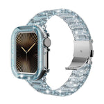 カメレオン PCケース エポキシ樹脂 ウォッチバンド、Apple Watch シリーズ 10 46mm 用、Apple Watch シリーズ 10 42mm 用、Apple Watch 44mm / 45mm 用、Apple Watch 40mm / 41mm 用、Apple Watch 49mm 用