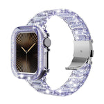 カメレオン PCケース エポキシ樹脂 ウォッチバンド、Apple Watch シリーズ 10 46mm 用、Apple Watch シリーズ 10 42mm 用、Apple Watch 44mm / 45mm 用、Apple Watch 40mm / 41mm 用、Apple Watch 49mm 用