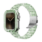 カメレオン PCケース エポキシ樹脂 ウォッチバンド、Apple Watch シリーズ 10 46mm 用、Apple Watch シリーズ 10 42mm 用、Apple Watch 44mm / 45mm 用、Apple Watch 40mm / 41mm 用、Apple Watch 49mm 用