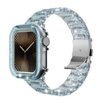 カメレオン PCケース エポキシ樹脂 ウォッチバンド、Apple Watch シリーズ 10 46mm 用、Apple Watch シリーズ 10 42mm 用、Apple Watch 44mm / 45mm 用、Apple Watch 40mm / 41mm 用、Apple Watch 49mm 用