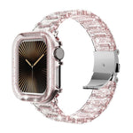 カメレオン PCケース エポキシ樹脂 ウォッチバンド、Apple Watch シリーズ 10 46mm 用、Apple Watch シリーズ 10 42mm 用、Apple Watch 44mm / 45mm 用、Apple Watch 40mm / 41mm 用、Apple Watch 49mm 用