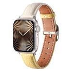 スクエアバックル ライチテクスチャ 本革 ウォッチバンド、Apple Watch 46mm / 49mm / 45mm / 44mm 用、Apple Watch 42mm / 41mm / 40mm / 38mm 用