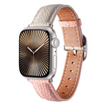 スクエアバックル ライチテクスチャ 本革 ウォッチバンド、Apple Watch 46mm / 49mm / 45mm / 44mm 用、Apple Watch 42mm / 41mm / 40mm / 38mm 用