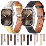 スクエアバックル ライチテクスチャ 本革 ウォッチバンド、Apple Watch 46mm / 49mm / 45mm / 44mm 用、Apple Watch 42mm / 41mm / 40mm / 38mm 用