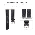 スクエアバックル ライチテクスチャ 本革 ウォッチバンド、Apple Watch 46mm / 49mm / 45mm / 44mm 用、Apple Watch 42mm / 41mm / 40mm / 38mm 用