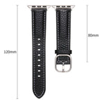 スクエアバックル ライチテクスチャ 本革 ウォッチバンド、Apple Watch 46mm / 49mm / 45mm / 44mm 用、Apple Watch 42mm / 41mm / 40mm / 38mm 用