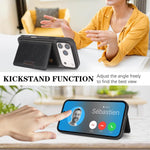 Kalebol 強力 MagSafe 磁気 二つ折りカードバッグ レザー電話ケース、iPhone 17 Pro Max 用、iPhone 17 Pro 用、iPhone 17 用、iPhone Air 用