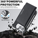 Kalebol 強力 MagSafe 磁気 二つ折りカードバッグ レザー電話ケース、iPhone 17 Pro Max 用、iPhone 17 Pro 用、iPhone 17 用、iPhone Air 用