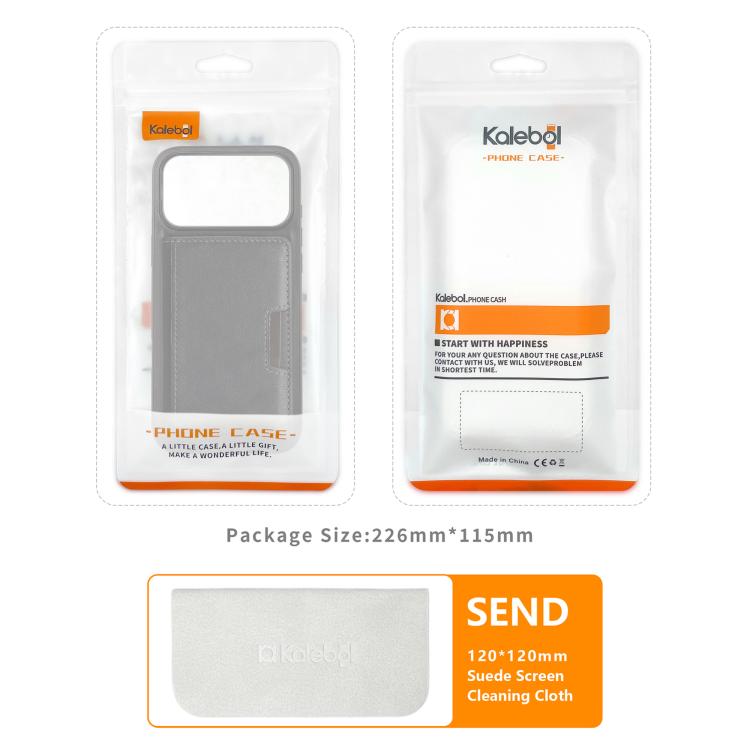 Kalebol 強力 MagSafe 磁気 二つ折りカードバッグ レザー電話ケース、iPhone 17 Pro Max 用、iPhone 17 Pro 用、iPhone 17 用、iPhone Air 用