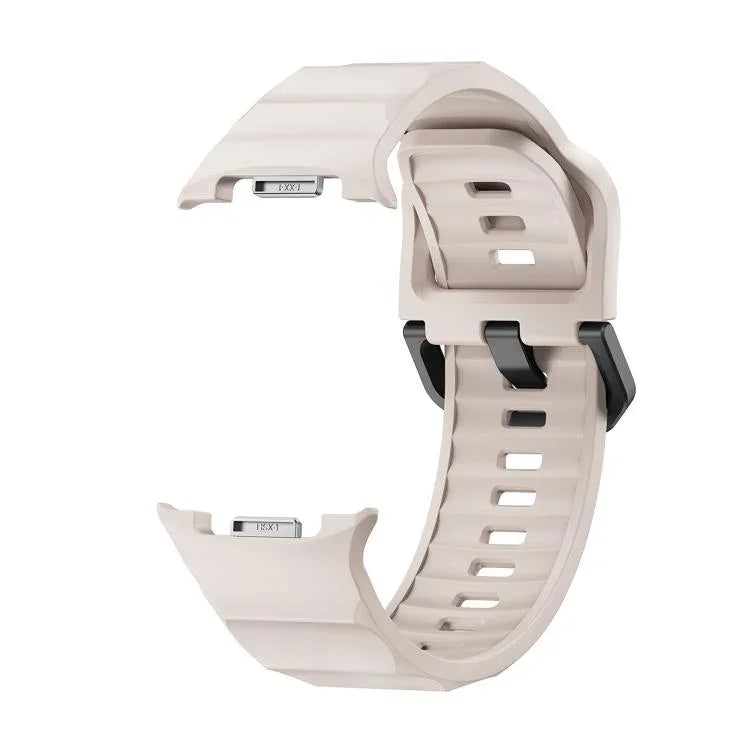 Wave ブラックバックル シリコンウォッチバンド、Samsung Galaxy Watch8 / Watch8 Classic用