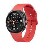 Samsung Galaxy Watch8 / Watch8 Classic用 無地ステッチ入りシリコンウォッチバンド、S、M