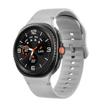 Samsung Galaxy Watch8 / Watch8 Classic用 無地ステッチ入りシリコンウォッチバンド、S、M