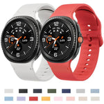 Samsung Galaxy Watch8 / Watch8 Classic用 無地ステッチ入りシリコンウォッチバンド、S、M