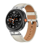 メタルヘッドコネクター本革ウォッチバンド、Samsung Galaxy Watch8 / Watch8 Classic用