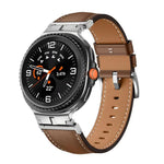 メタルヘッドコネクター本革ウォッチバンド、Samsung Galaxy Watch8 / Watch8 Classic用