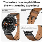 メタルヘッドコネクター本革ウォッチバンド、Samsung Galaxy Watch8 / Watch8 Classic用