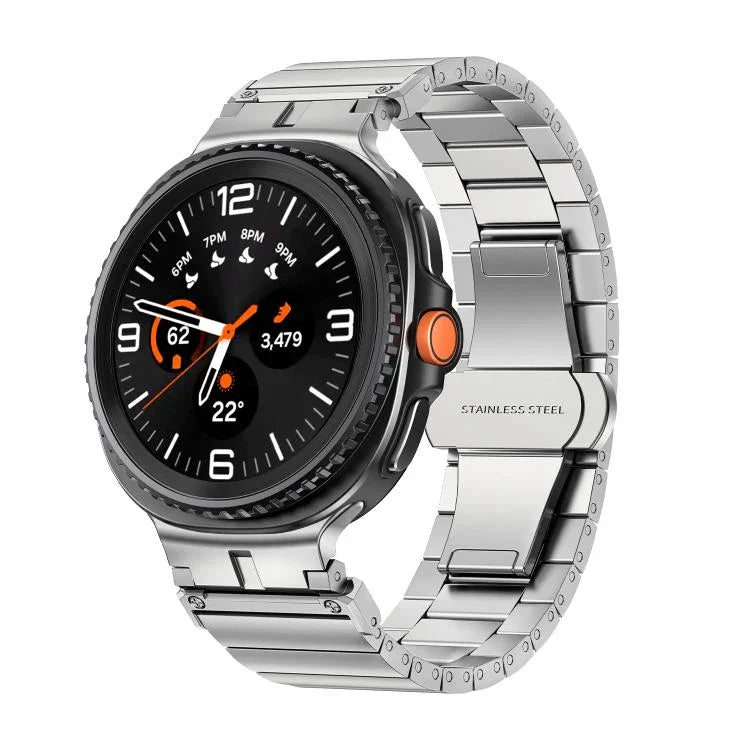 竹節ステンレススチールウォッチバンド、Samsung Galaxy Watch8 / Watch8 Classic用
