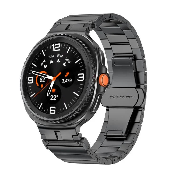 竹節ステンレススチールウォッチバンド、Samsung Galaxy Watch8 / Watch8 Classic用