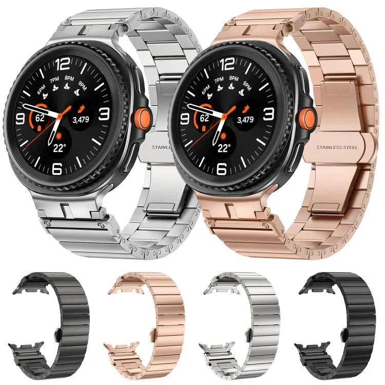 竹節ステンレススチールウォッチバンド、Samsung Galaxy Watch8 / Watch8 Classic用