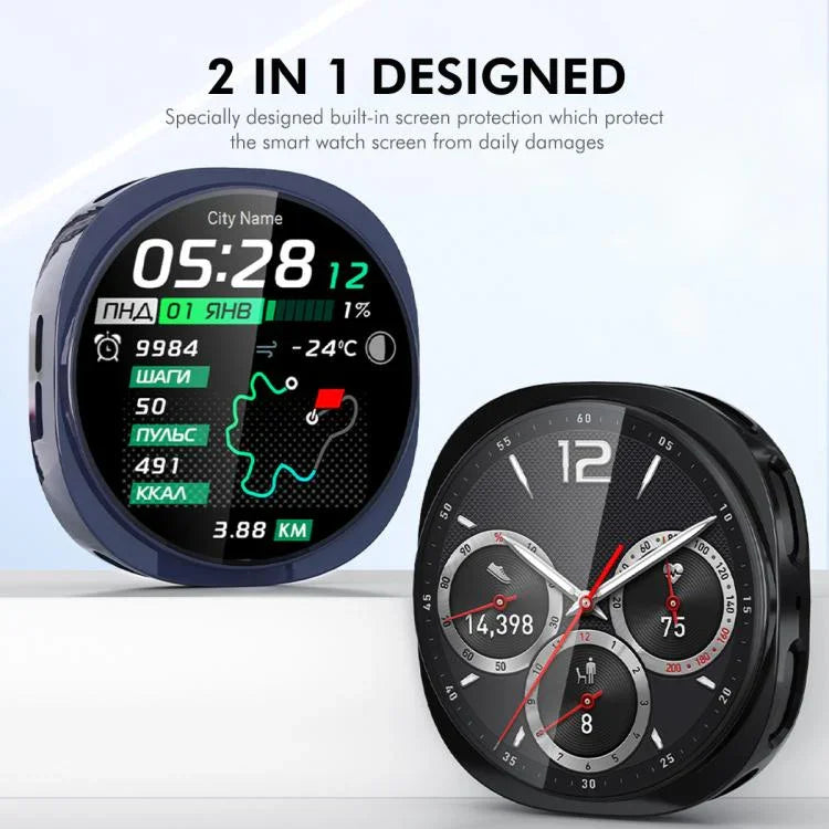 ENKAY Hat-Prince フルカバレッジ 電気めっきソフトTPUケース スクリーン保護付き、Samsung Galaxy Watch8 44mm用、Samsung Galaxy Watch8 40mm用