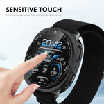 ENKAY Hat-Prince フルカバレッジ 電気めっきソフトTPUケース スクリーン保護付き、Samsung Galaxy Watch8 44mm用、Samsung Galaxy Watch8 40mm用