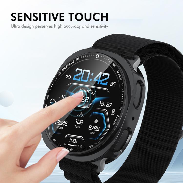 ENKAY Hat-Prince フルカバレッジ 電気めっきソフトTPUケース スクリーン保護付き、Samsung Galaxy Watch8 44mm用、Samsung Galaxy Watch8 40mm用