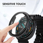 ENKAY Hat-Prince フルカバレッジ 強化ガラスフィルム 一体型PCウォッチケース、Samsung Galaxy Watch8 44mm用、Samsung Galaxy Watch8 40mm用