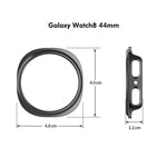 ENKAY Hat-Prince フルカバレッジ 強化ガラスフィルム 一体型PCウォッチケース、Samsung Galaxy Watch8 44mm用、Samsung Galaxy Watch8 40mm用