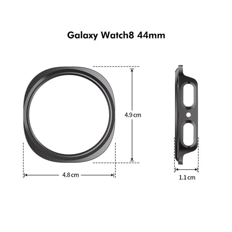 ENKAY Hat-Prince フルカバレッジ 強化ガラスフィルム 一体型PCウォッチケース、Samsung Galaxy Watch8 44mm用、Samsung Galaxy Watch8 40mm用