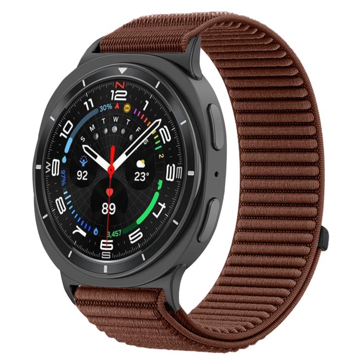 Woven Nylon Hook And Loop Fastener Metal Interface Watch Band, For Samsung Galaxy Watch8 / Watch8 Classic