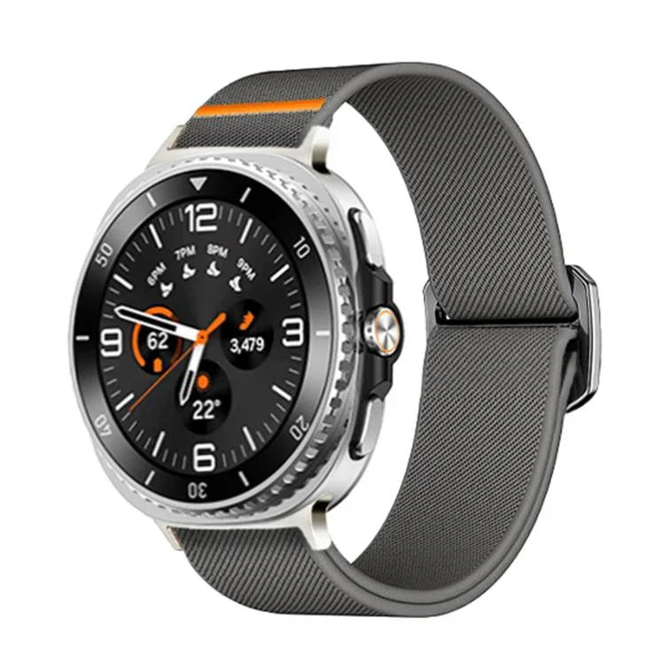 Bull Bead Buckle Elastic Nylon Watch Band, For Samsung Galaxy Watch8 / Watch8 Classic
