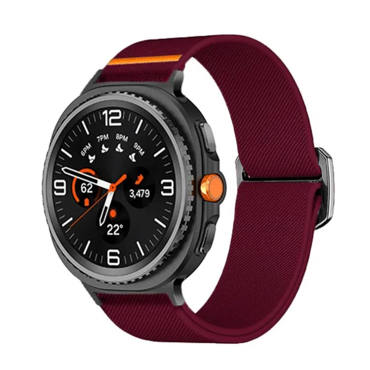 Bull Bead Buckle Elastic Nylon Watch Band, For Samsung Galaxy Watch8 / Watch8 Classic