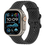 Breathable Holes Silicone Watch Band, For Apple Watch 46mm / 49mm / 45mm / 44mm