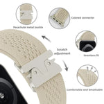 パラシュートバックル編みナイロンウォッチバンド、Apple Watch 46mm / 49mm / 45mm / 44mm用、Apple Watch 42mm / 41mm / 40mm / 38mm用