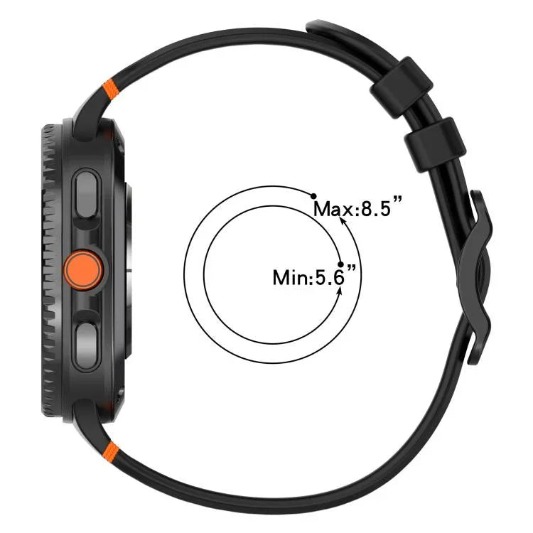 8字型バックル 通気性ステッチ入りシリコンウォッチバンド、Samsung Galaxy Watch8 / Watch8 Classic用