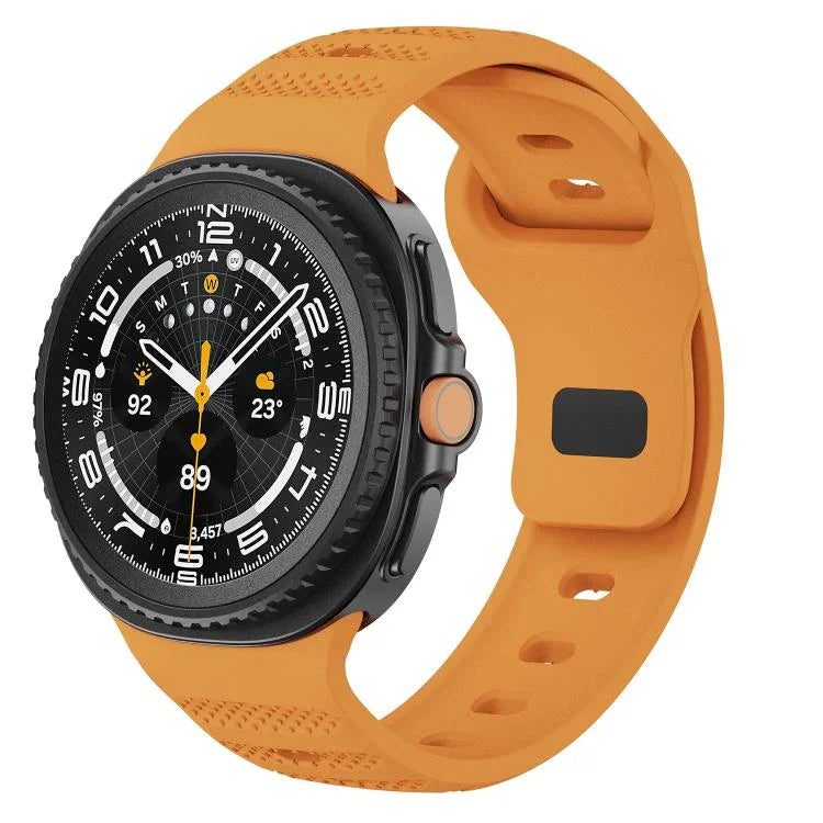 ドットテクスチャ ブラックバックル シリコンウォッチバンド、Samsung Galaxy Watch8 / Watch8 Classic用