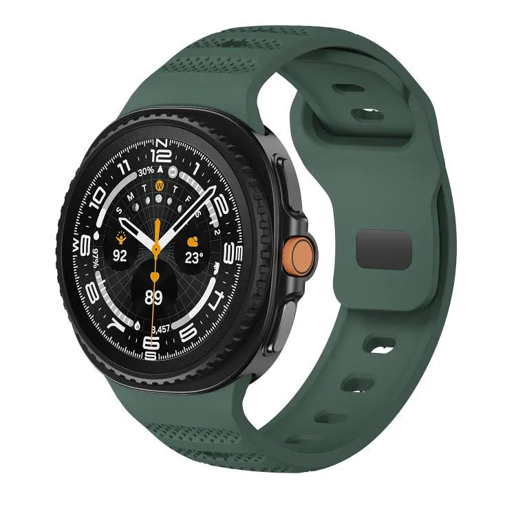 ドットテクスチャ ブラックバックル シリコンウォッチバンド、Samsung Galaxy Watch8 / Watch8 Classic用