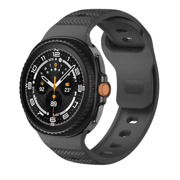 ドットテクスチャ ブラックバックル シリコンウォッチバンド、Samsung Galaxy Watch8 / Watch8 Classic用