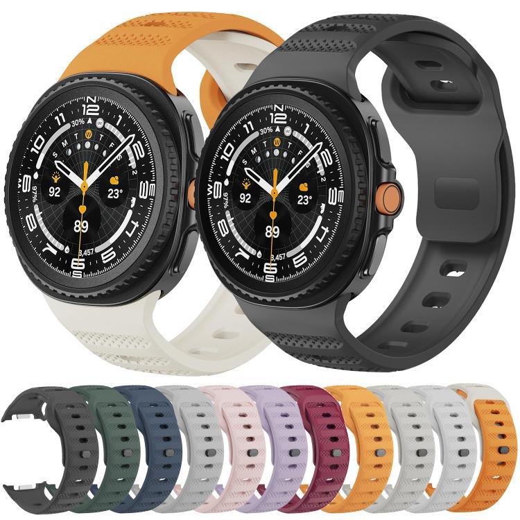 ドットテクスチャ ブラックバックル シリコンウォッチバンド、Samsung Galaxy Watch8 / Watch8 Classic用