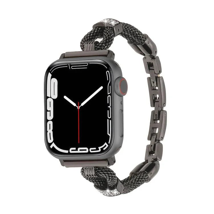 銅チェーンダイヤモンドメタルウォッチバンド、Apple Watch 46mm / 49mm / 45mm / 44mm用、Apple Watch 42mm / 41mm / 40mm / 38mm用