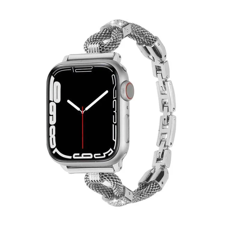 銅チェーンダイヤモンドメタルウォッチバンド、Apple Watch 46mm / 49mm / 45mm / 44mm用、Apple Watch 42mm / 41mm / 40mm / 38mm用