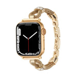 銅チェーンダイヤモンドメタルウォッチバンド、Apple Watch 46mm / 49mm / 45mm / 44mm用、Apple Watch 42mm / 41mm / 40mm / 38mm用