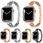 銅チェーンダイヤモンドメタルウォッチバンド、Apple Watch 46mm / 49mm / 45mm / 44mm用、Apple Watch 42mm / 41mm / 40mm / 38mm用