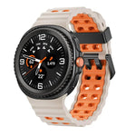 オーシャンスタイル クイックリリースバックル ツートンカラーシリコンウォッチバンド、Samsung Galaxy Watch8 / Watch8 Classic用