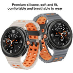 オーシャンスタイル クイックリリースバックル ツートンカラーシリコンウォッチバンド、Samsung Galaxy Watch8 / Watch8 Classic用