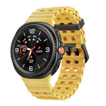 オーシャンスタイル クイックリリースバックル 無地シリコンウォッチバンド、Samsung Galaxy Watch8 / Watch8 Classic用