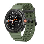 オーシャンスタイル クイックリリースバックル 無地シリコンウォッチバンド、Samsung Galaxy Watch8 / Watch8 Classic用