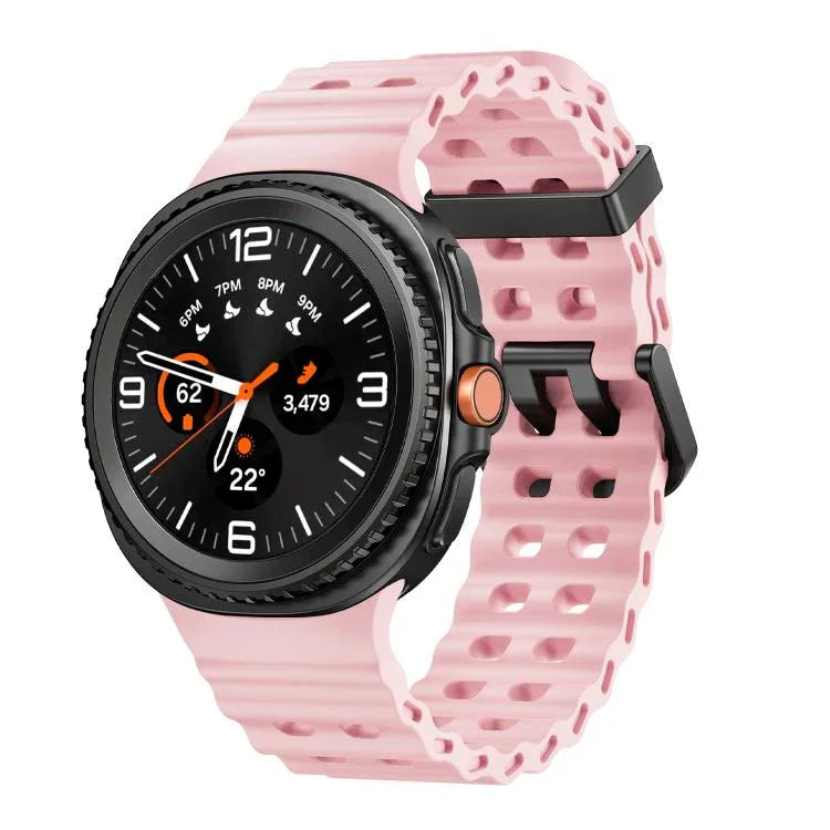 オーシャンスタイル クイックリリースバックル 無地シリコンウォッチバンド、Samsung Galaxy Watch8 / Watch8 Classic用